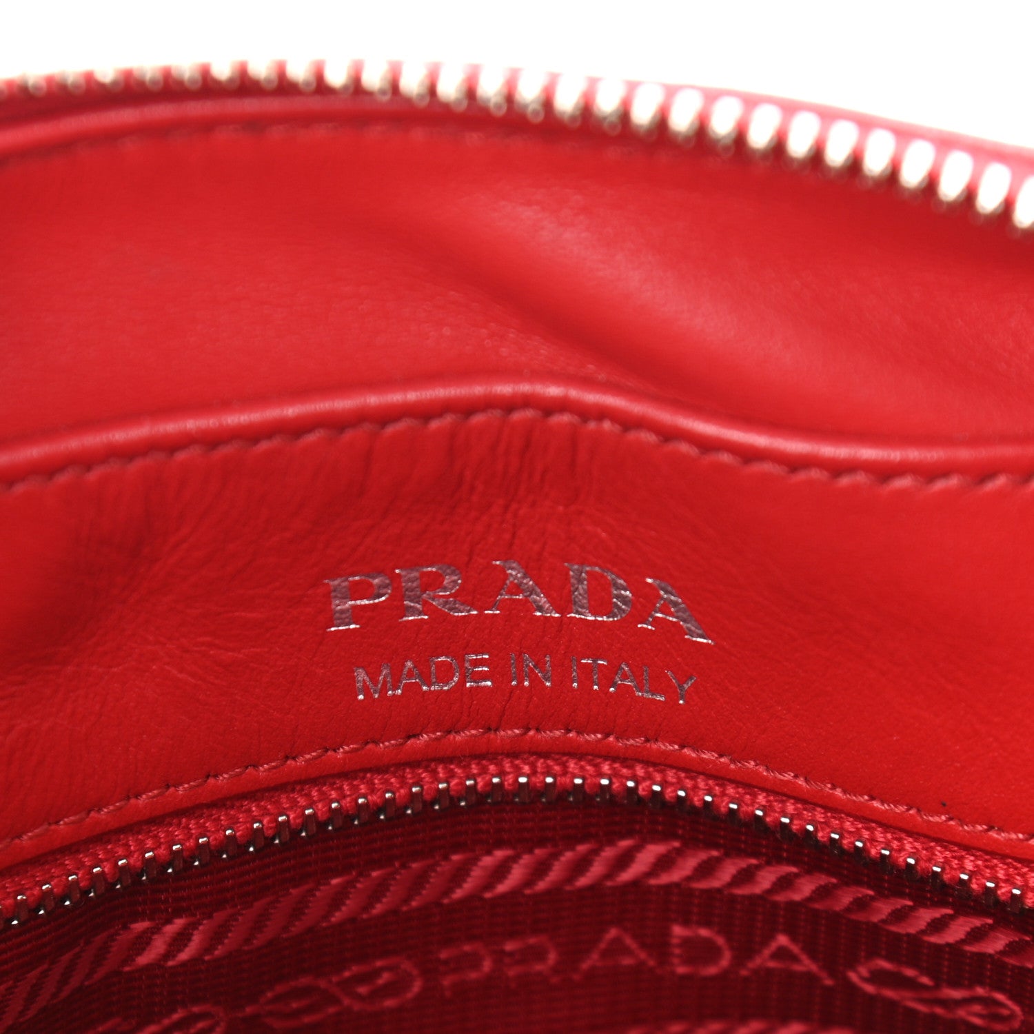 Prada Soft Calfskin Diagramme Camera Bag Rosso 6 of 11