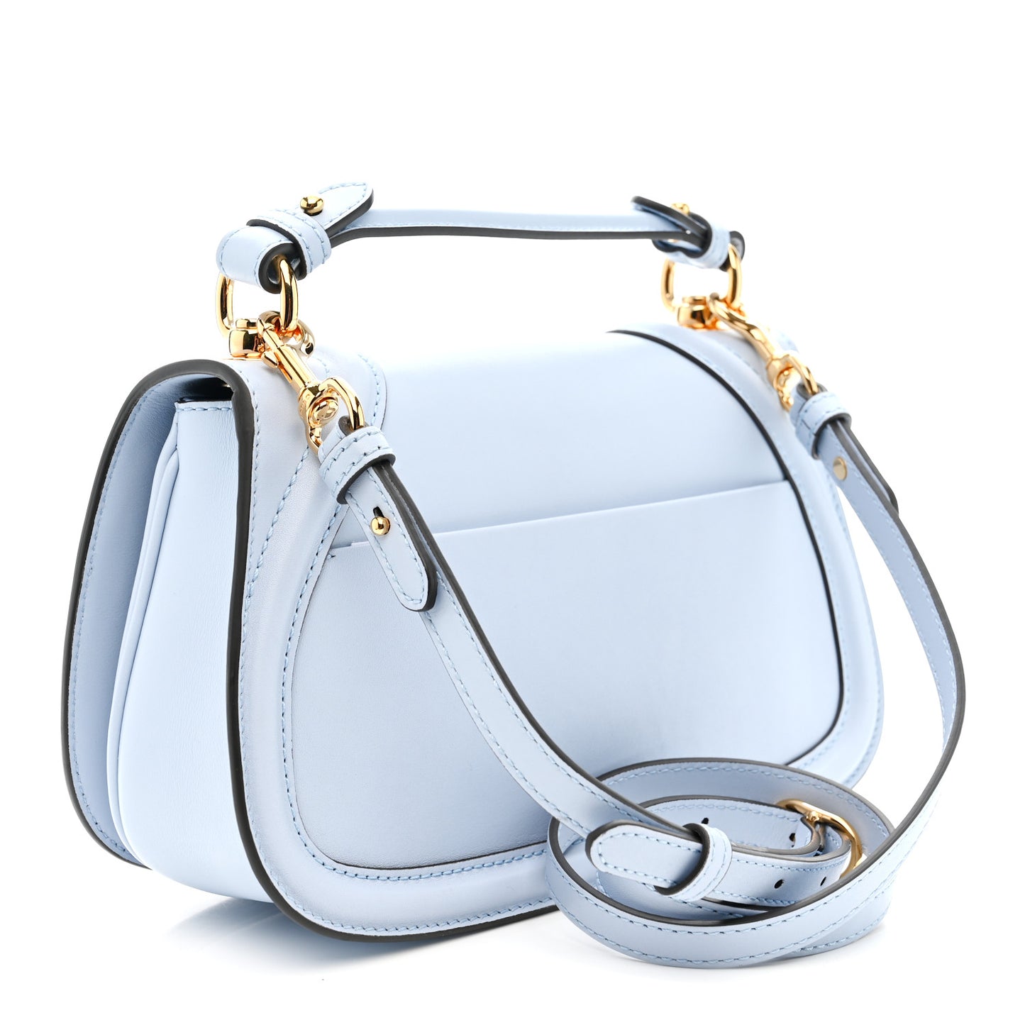 Roxy Calfskin Medium Blondie Top Handle Bag Cloudy Blue