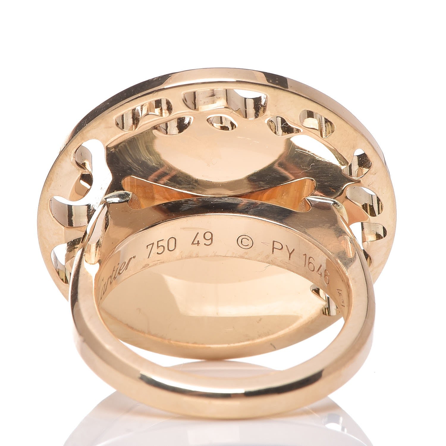 Cartier 18K Yellow Gold Tsavorite Enamel Panthere De Cartier Ring 49 4.75 5 of 8