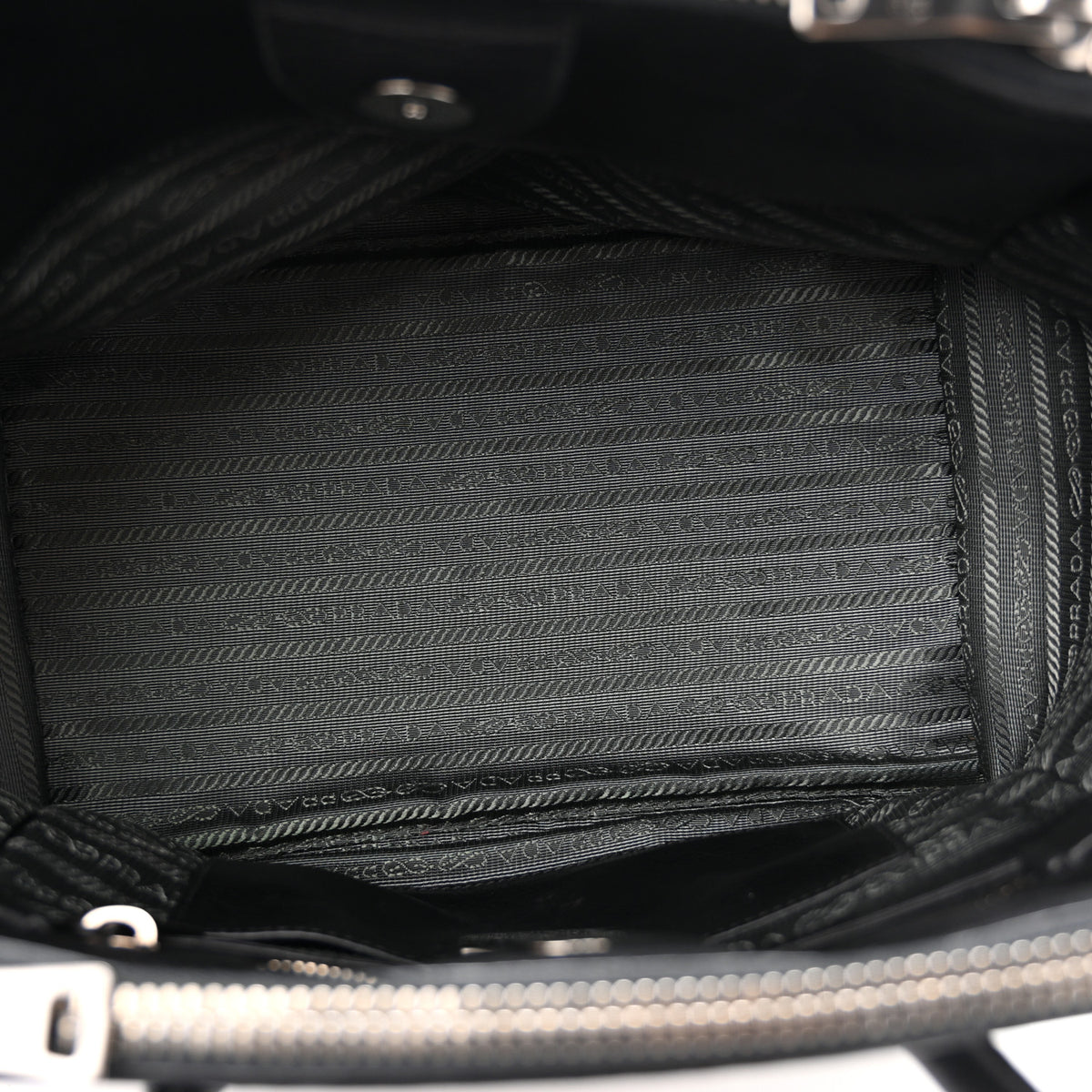 Glace Calf Twin Pocket Tote Black