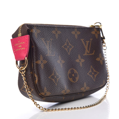 Louis Vuitton Monogram 2019 Christmas Animation Mini Courchevel Pochette Accessories Fuchsia 3 of 8