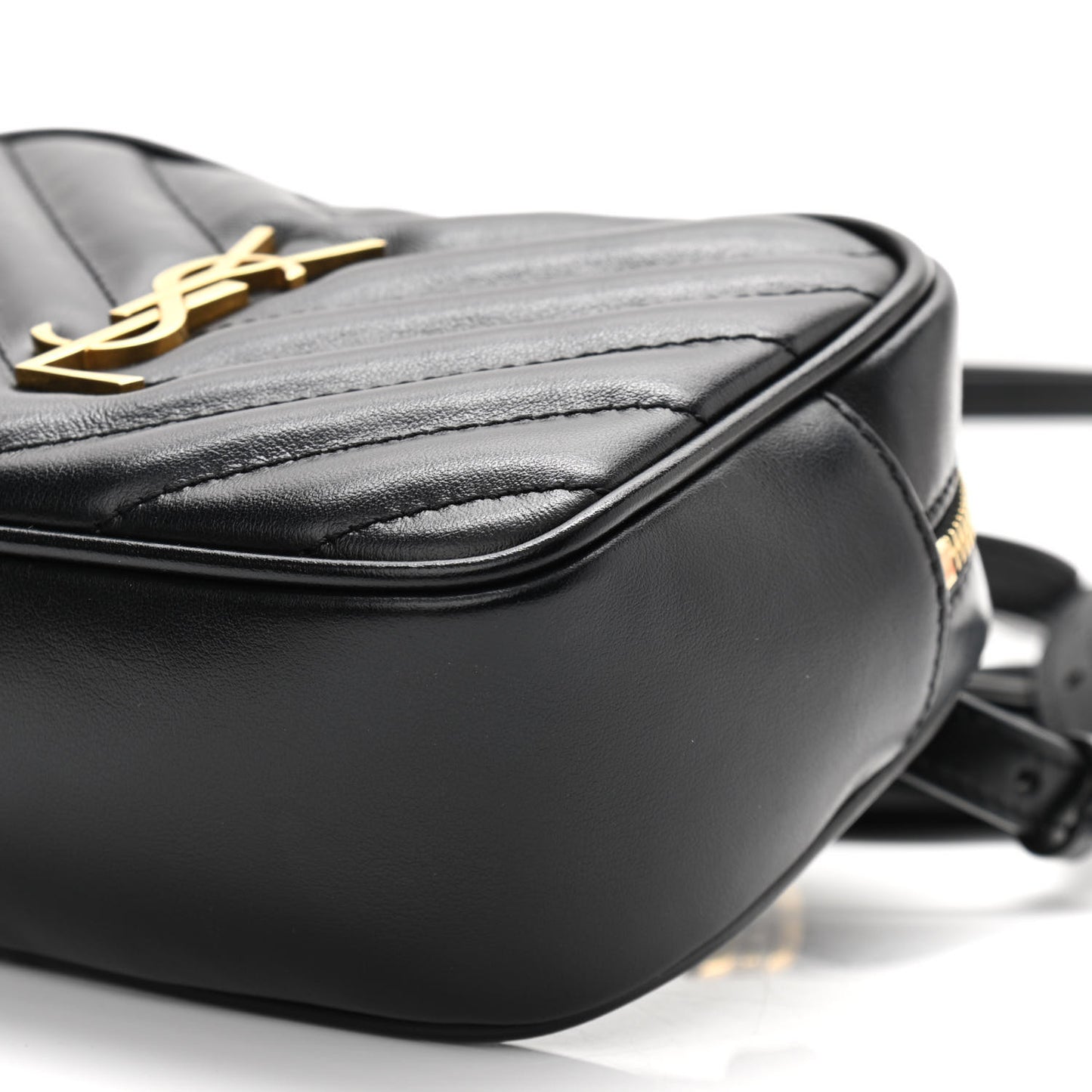 Calfskin Matelasse Monogram Lou Belt Bag Black
