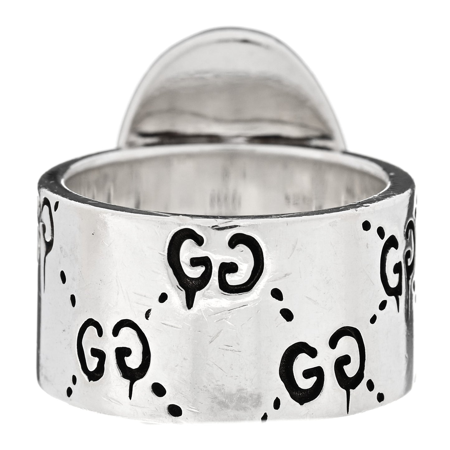 Sterling Silver Grey Diamond GucciGhost Ghost Ring 54 7
