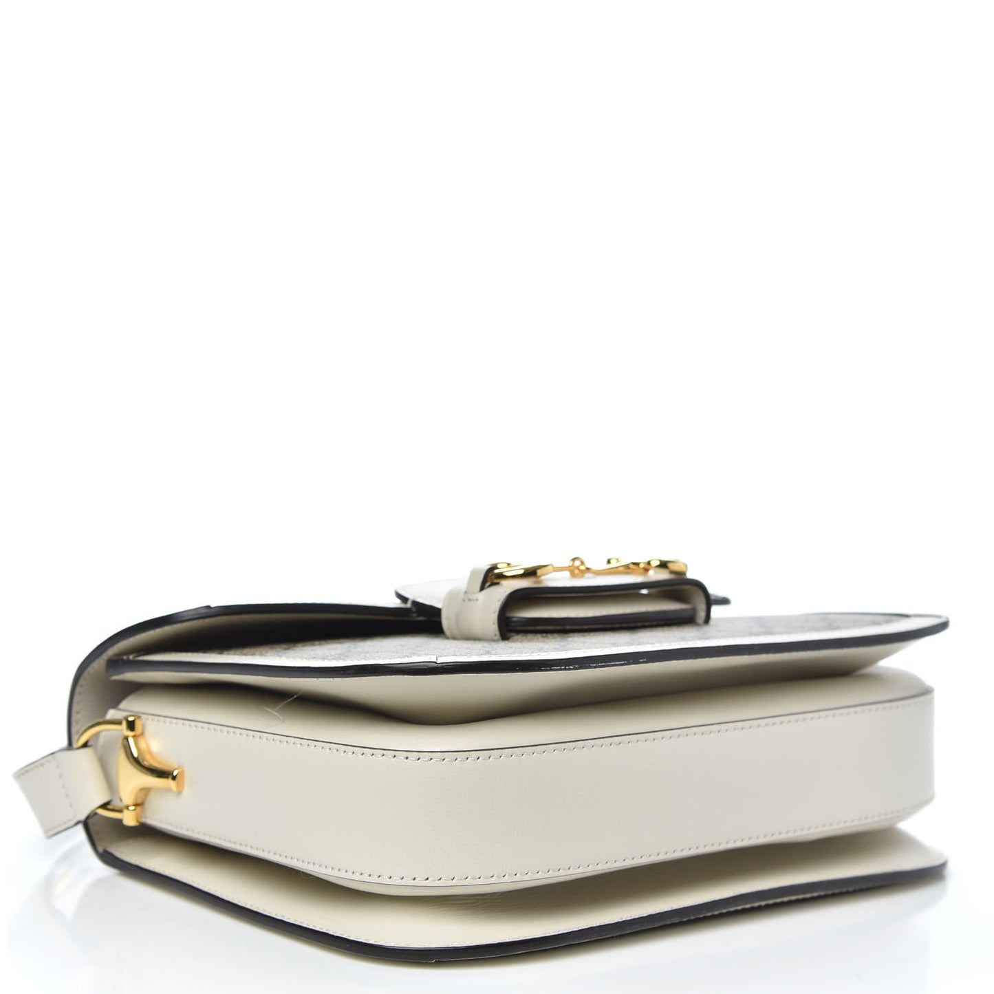 GG Supreme Monogram Horsebit 1955 Shoulder Bag Beige Mystic White