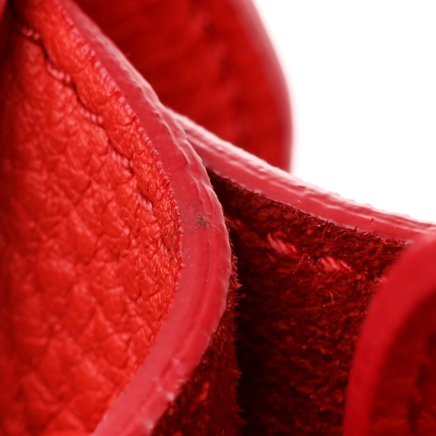 Crisped Calfskin Small Tie Knot Tote Vermillion