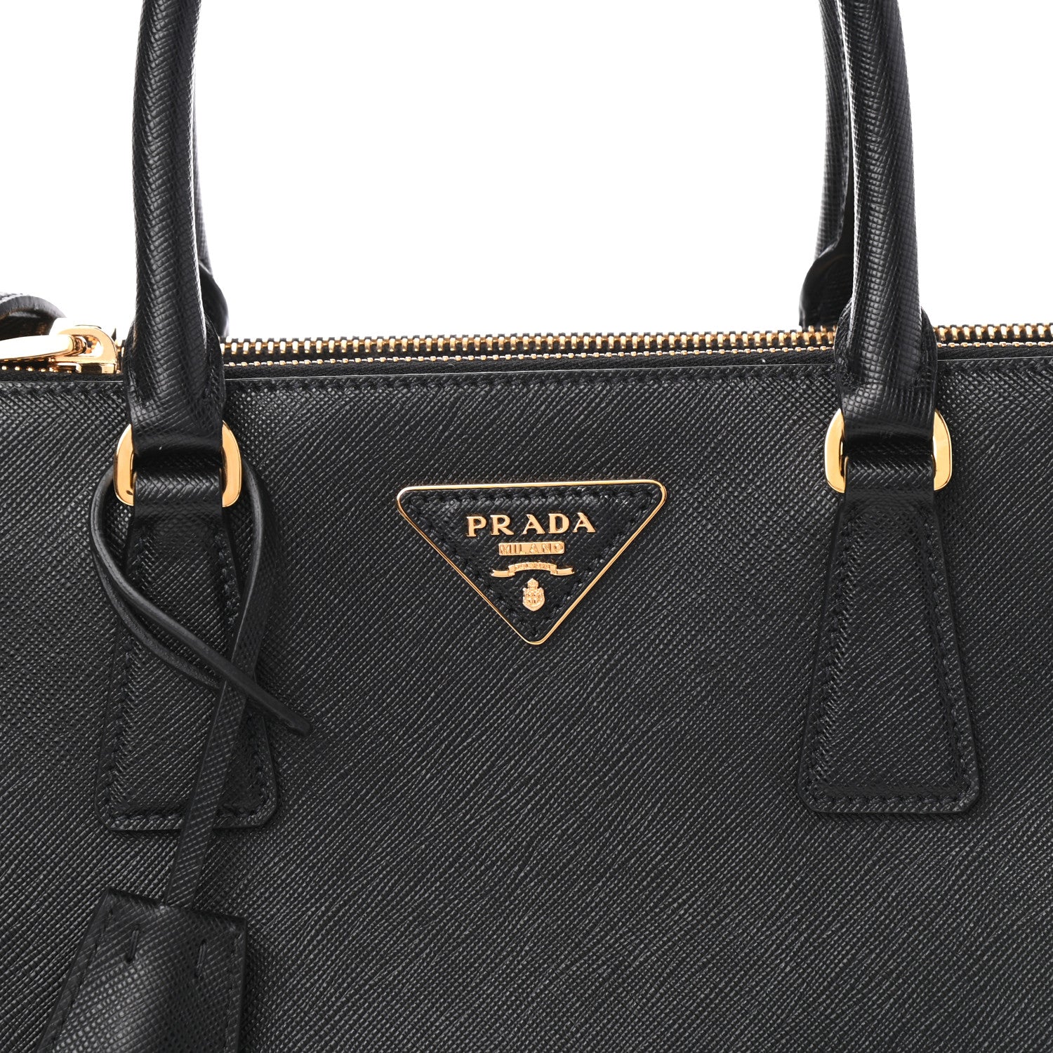 Prada Saffiano Small Galleria Double Zip Tote Black 12 of 25