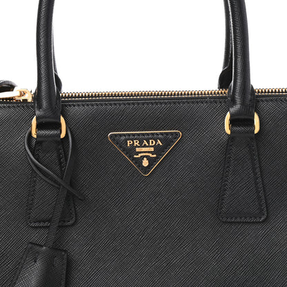 Prada Saffiano Small Galleria Double Zip Tote Black 12 of 25
