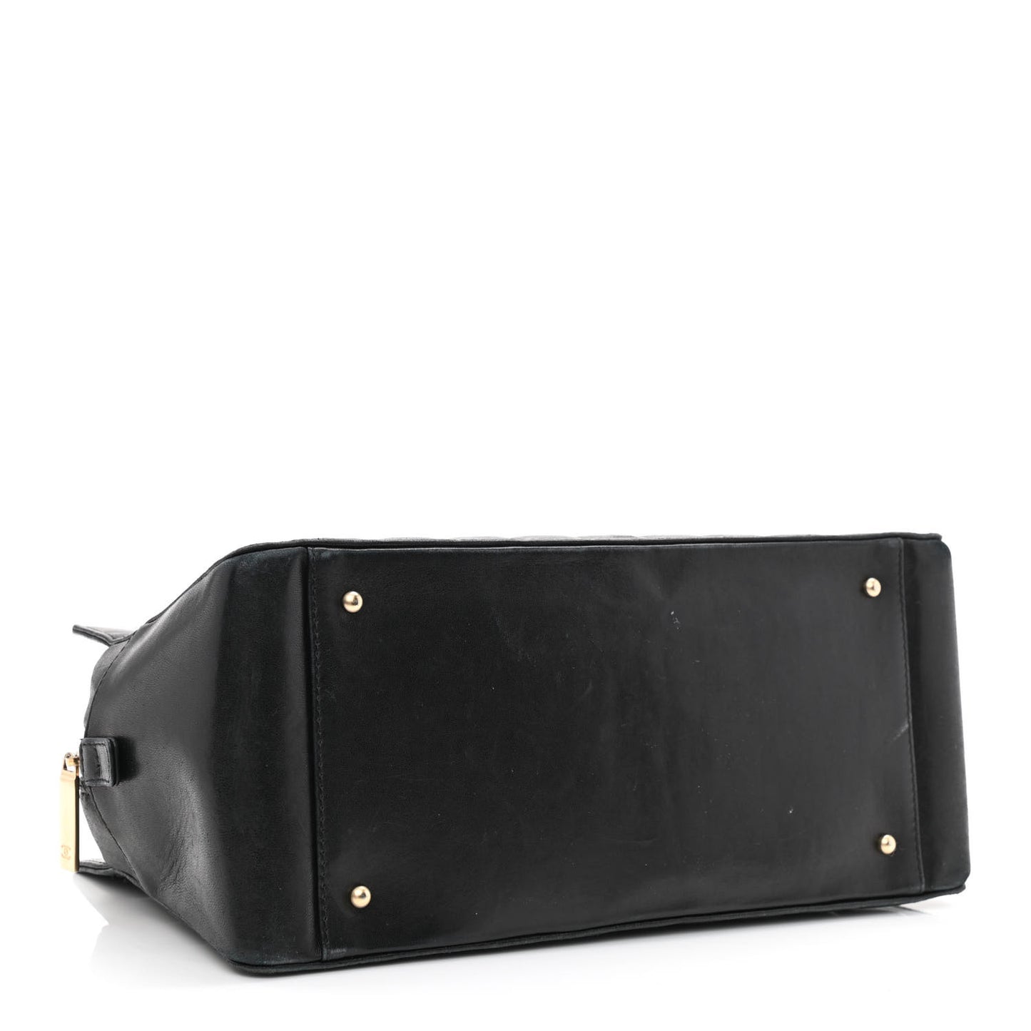 Calfskin Quilted CC Chocolate Bar Shoulder Bag Black