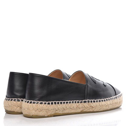 Chanel Lambskin CC Espadrilles 36 Black 4 of 11