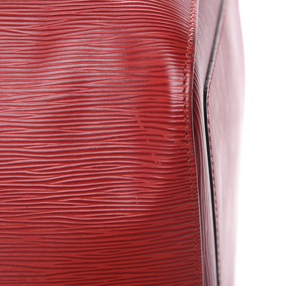 Louis Vuitton Epi Keepall 55 Castillan Red 12 of 16