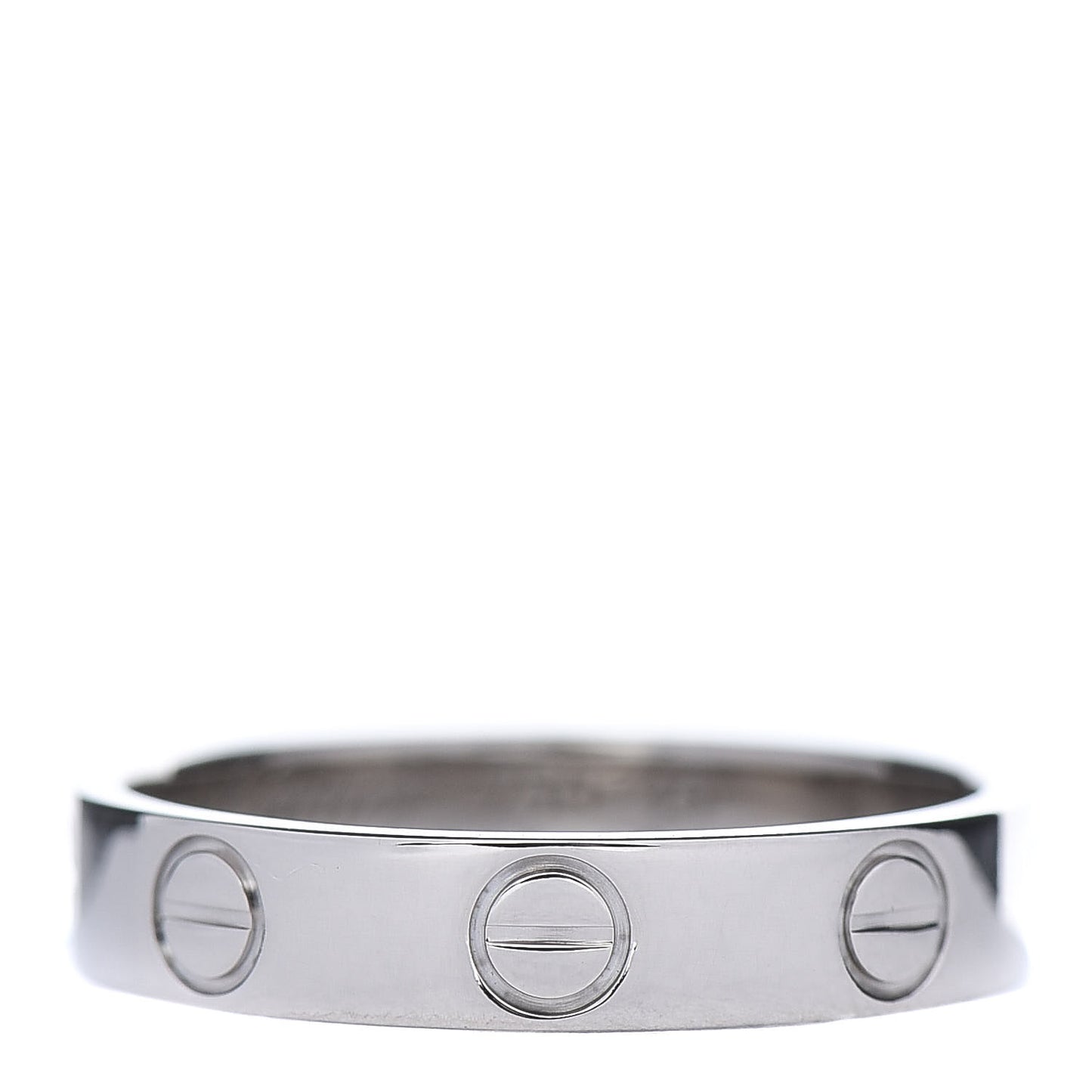 18K White Gold 3.5mm LOVE Wedding Band Ring 49 4.75