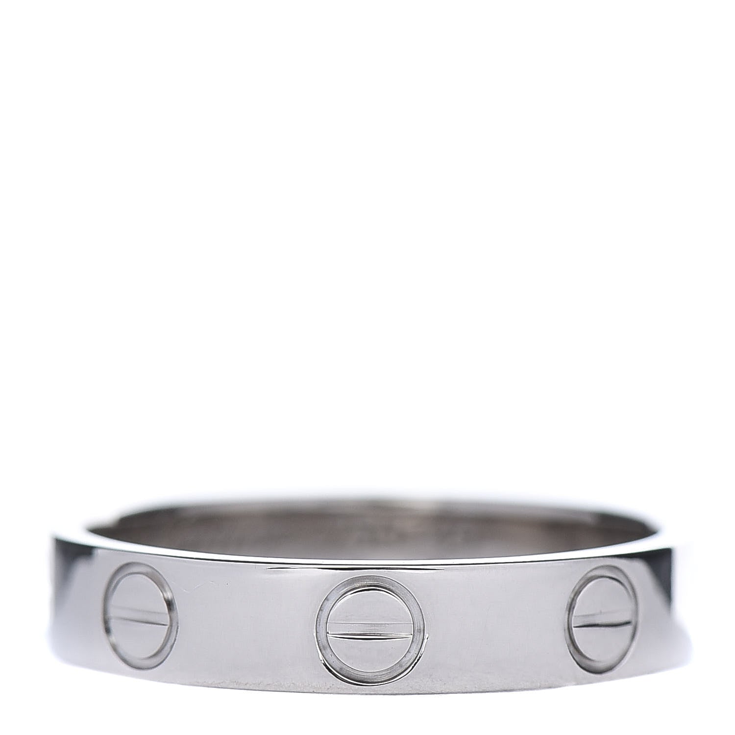 Cartier 18K White Gold 3.5mm LOVE Wedding Band Ring 49 4.75 1 of 4