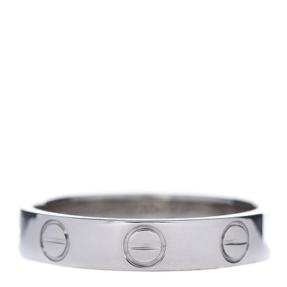 Cartier 18K White Gold 3.5mm LOVE Wedding Band Ring 49 4.75 1 of 4