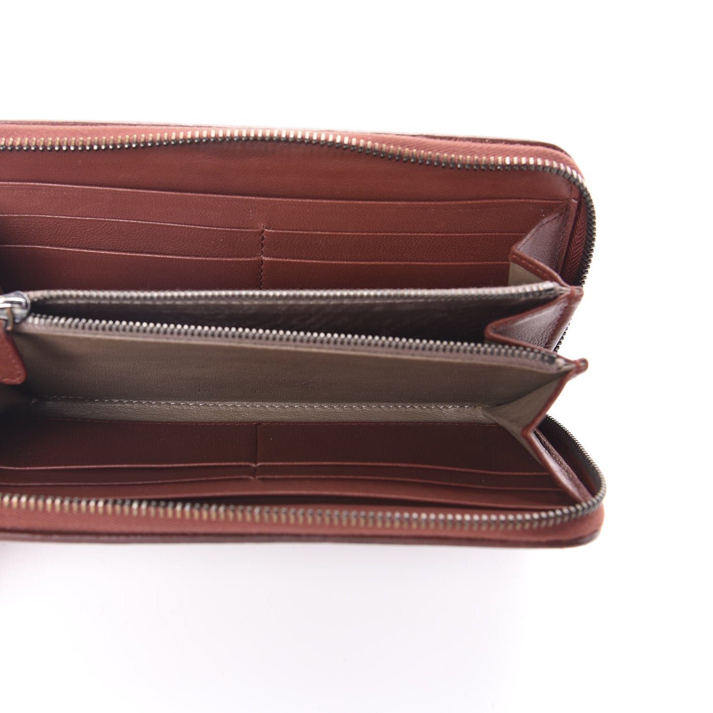 Nappa Intrecciato Zip Around Wallet Canyon