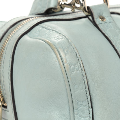 Gucci Calfskin Microguccissima Trim Small Boston Light Blue 13 of 14