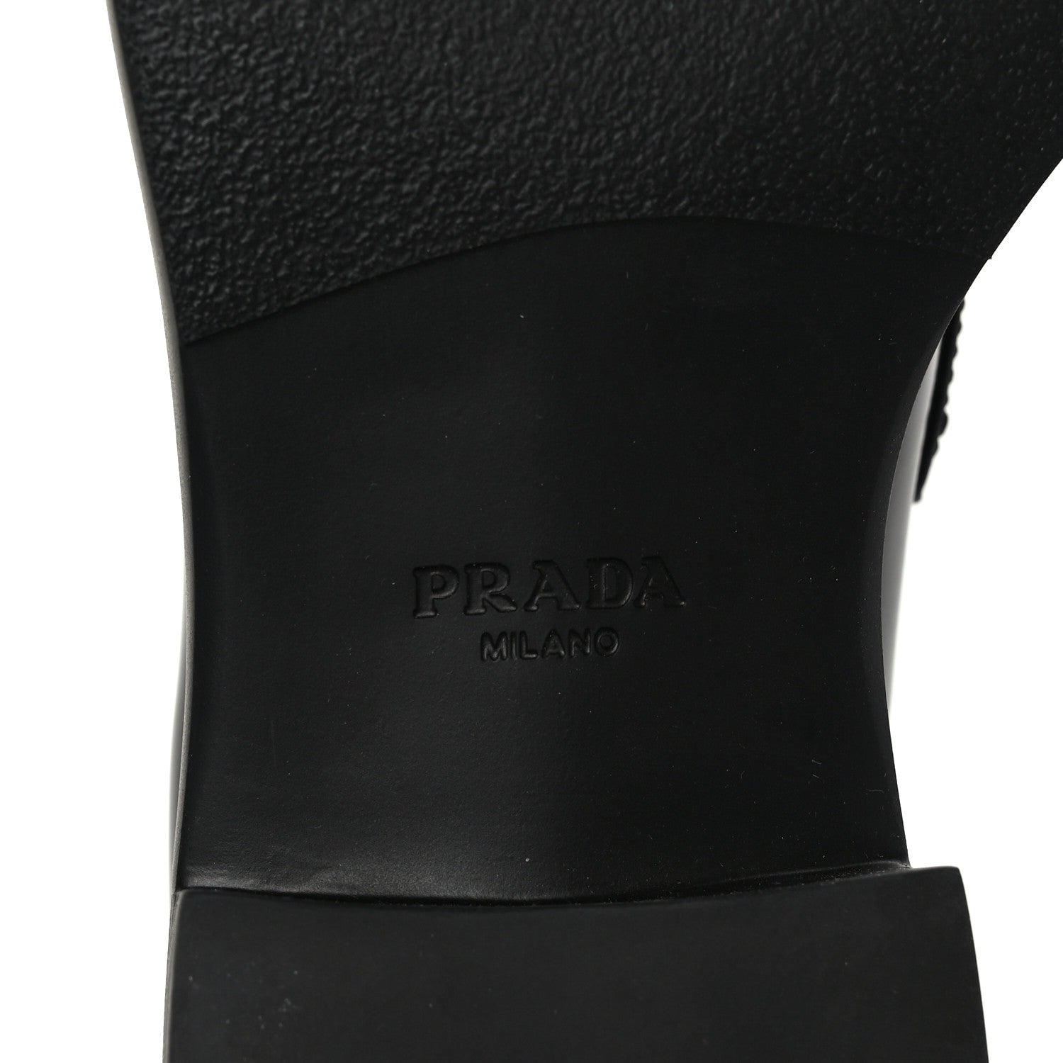 Prada Spazzolato Metal Triangle Logo 50mm Loafers 41 Black 8 of 8