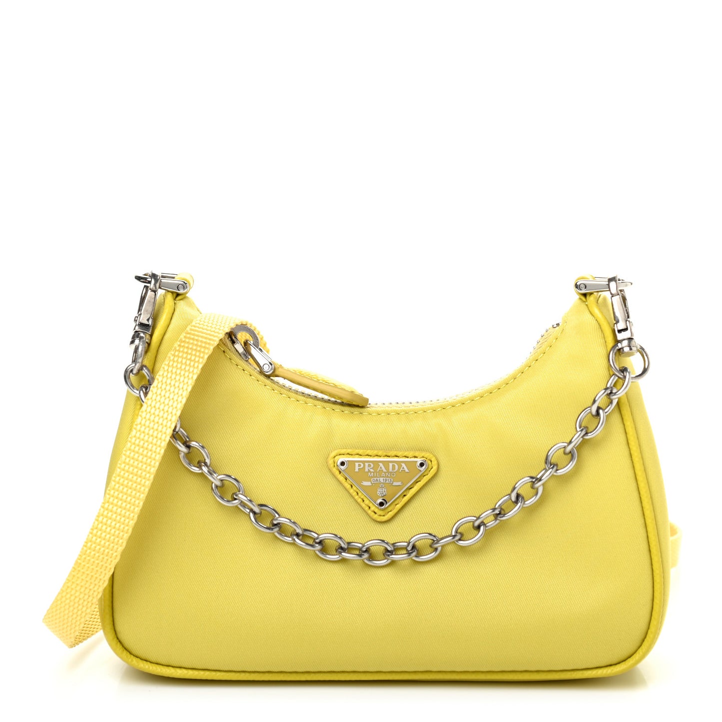 Tessuto Nylon Saffiano Mini Re-Edition 2000 Shoulder Bag Ananas