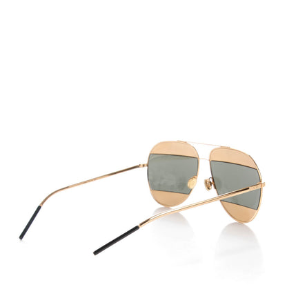 Christian Dior Split 1 Aviator Sunglasses Gold 3 of 6