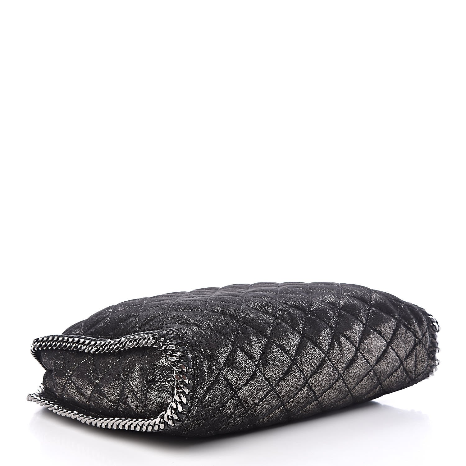 Stella McCartney Chamois Shiny Dotted Quilted Big Falabella Tote Ruthenium 4 of 12