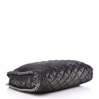 Stella McCartney Chamois Shiny Dotted Quilted Big Falabella Tote Ruthenium 4 of 12