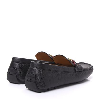Louis Vuitton Grained Calfskin Monte Carlo Car Shoe Moccasin Loafers 5 Black 4 of 11