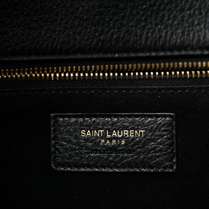 Saint Laurent Grained Deerskin Bea Tote Black 6 of 10