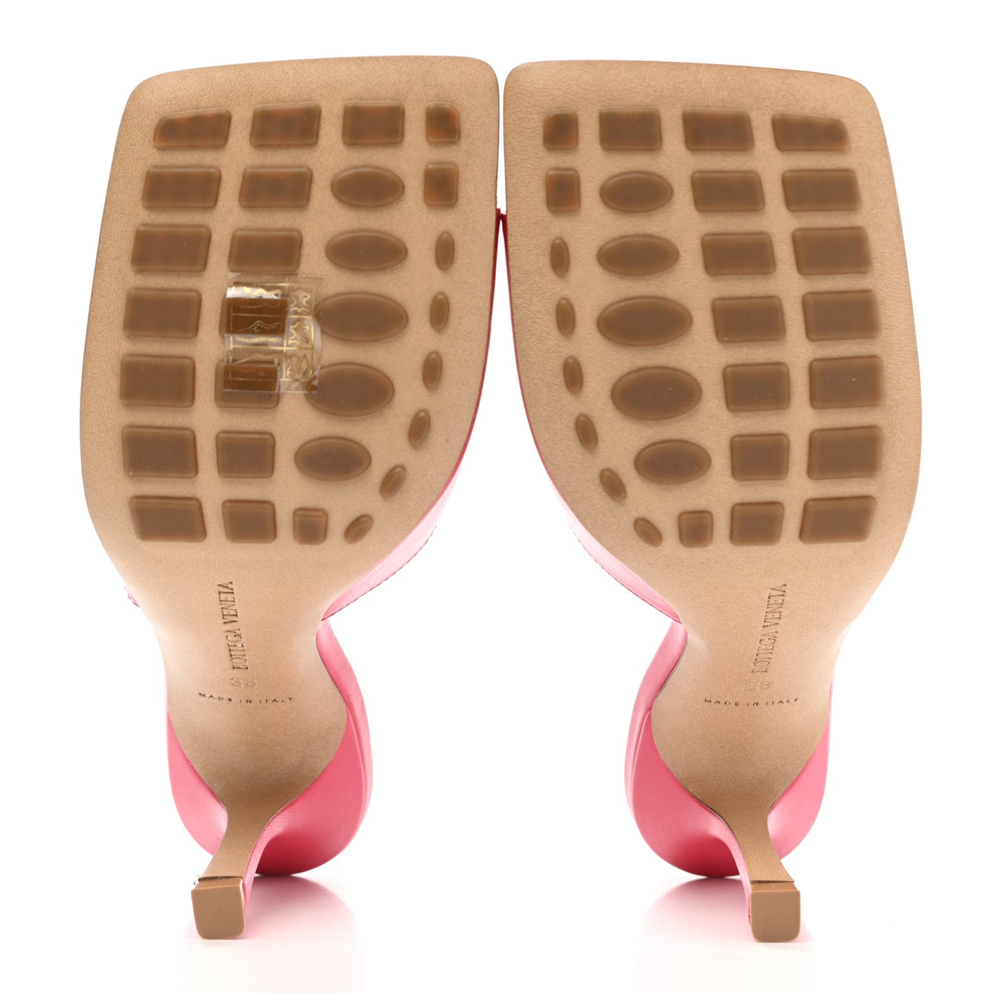 Lambskin Stretch Mule Sandals 38 Lollipop