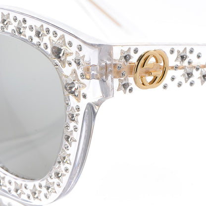 Gucci Acetate Crystal Oversize Mirrored Star Sunglasses GG0116S 7 of 8