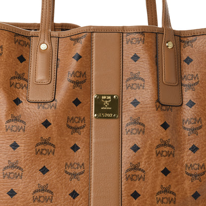 MCM Visetos Large Liz Reversible Shopper Tote Cognac 8 of 15