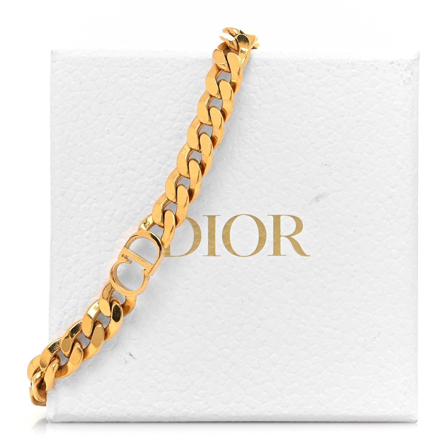 Christian Dior Metal CD Choker Necklace Gold 6 of 6