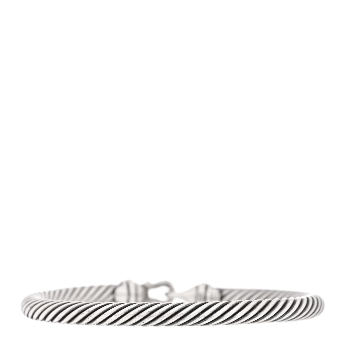 Sterling Silver 18K Yellow Gold 5mm Cable Classic Buckle Bracelet