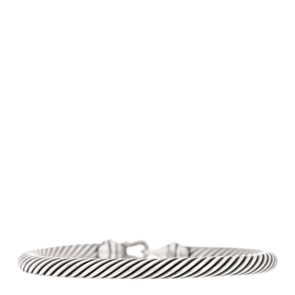 David Yurman Sterling Silver 18K Yellow Gold 5mm Cable Classic Buckle Bracelet 2 of 3