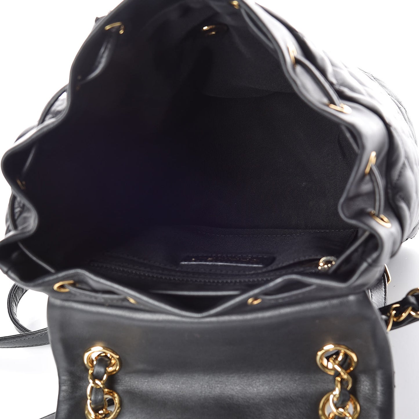 Lambskin Quilted Small Urban Spirit Backpack Black