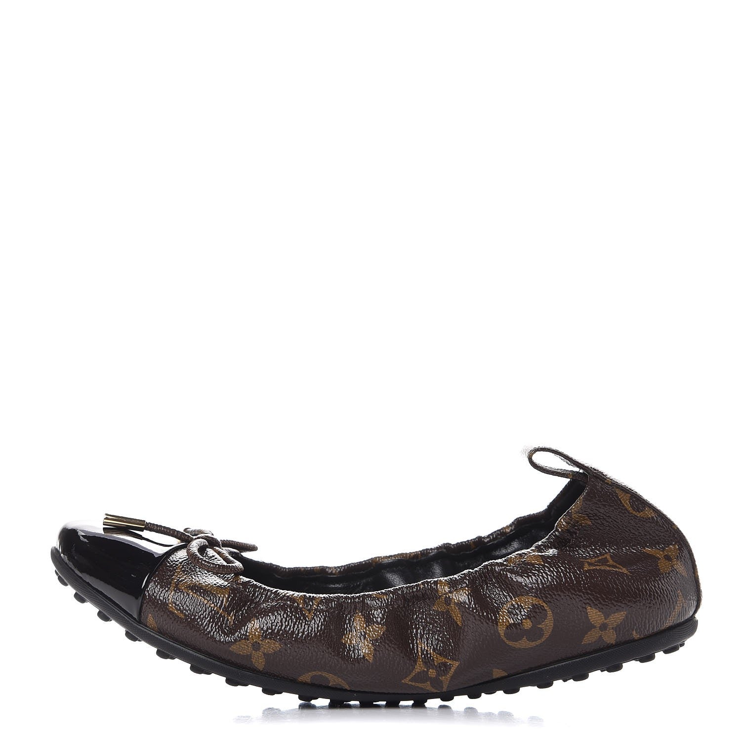 Louis Vuitton Monogram Flirty Ballerina Flats 37.5 Black 1 of 10