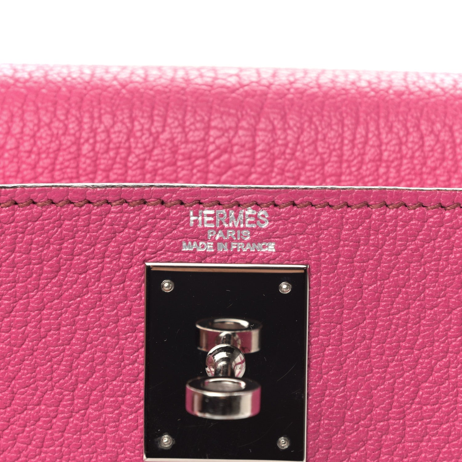 Hermes Chevre De Coromandel Kelly Sellier 28 Fuchsia 7 of 7
