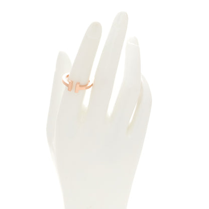 Tiffany 18K Rose Gold T Square Ring 54 7 2 of 6