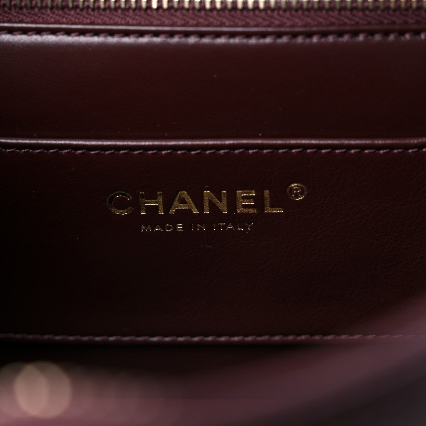 Lambskin Quilted Mini Wenge Wood Bowling Bag Burgundy