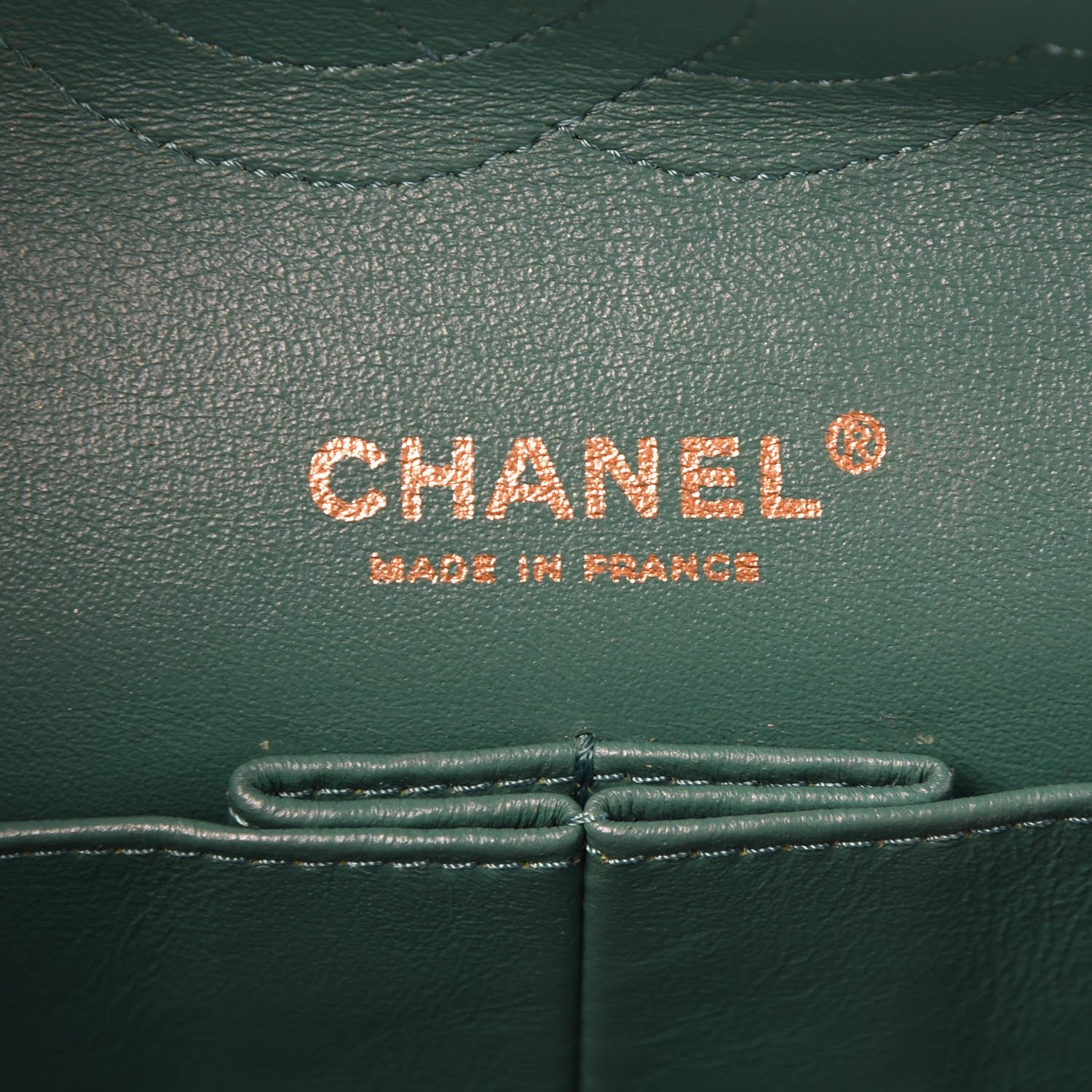 Chanel Lambskin Quilted Medium Double Flap Green 6 of 9