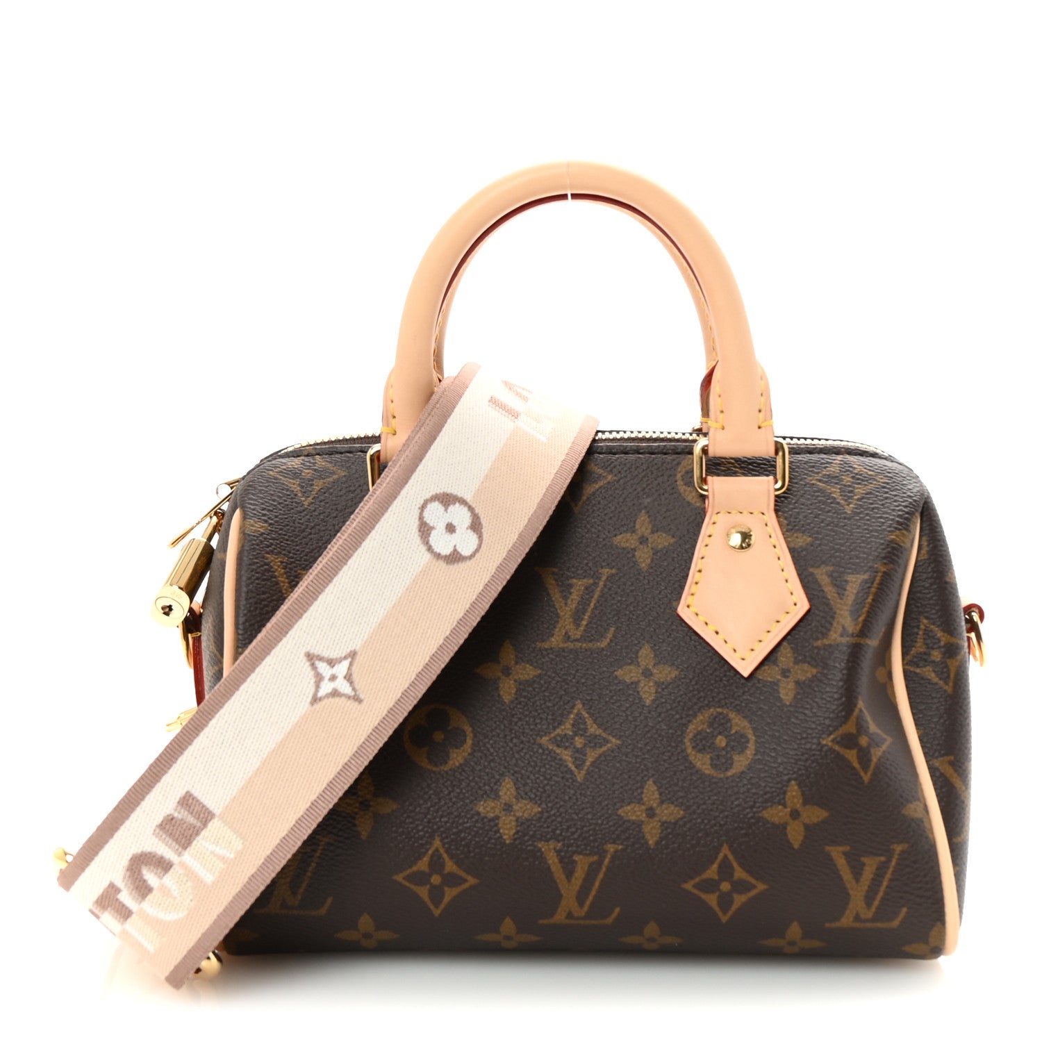 Louis Vuitton Monogram Speedy Bandouliere 20 Beige 1 of 8