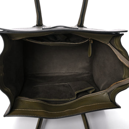 Celine Drummed Calfskin Mini Luggage Jungle 4 of 11