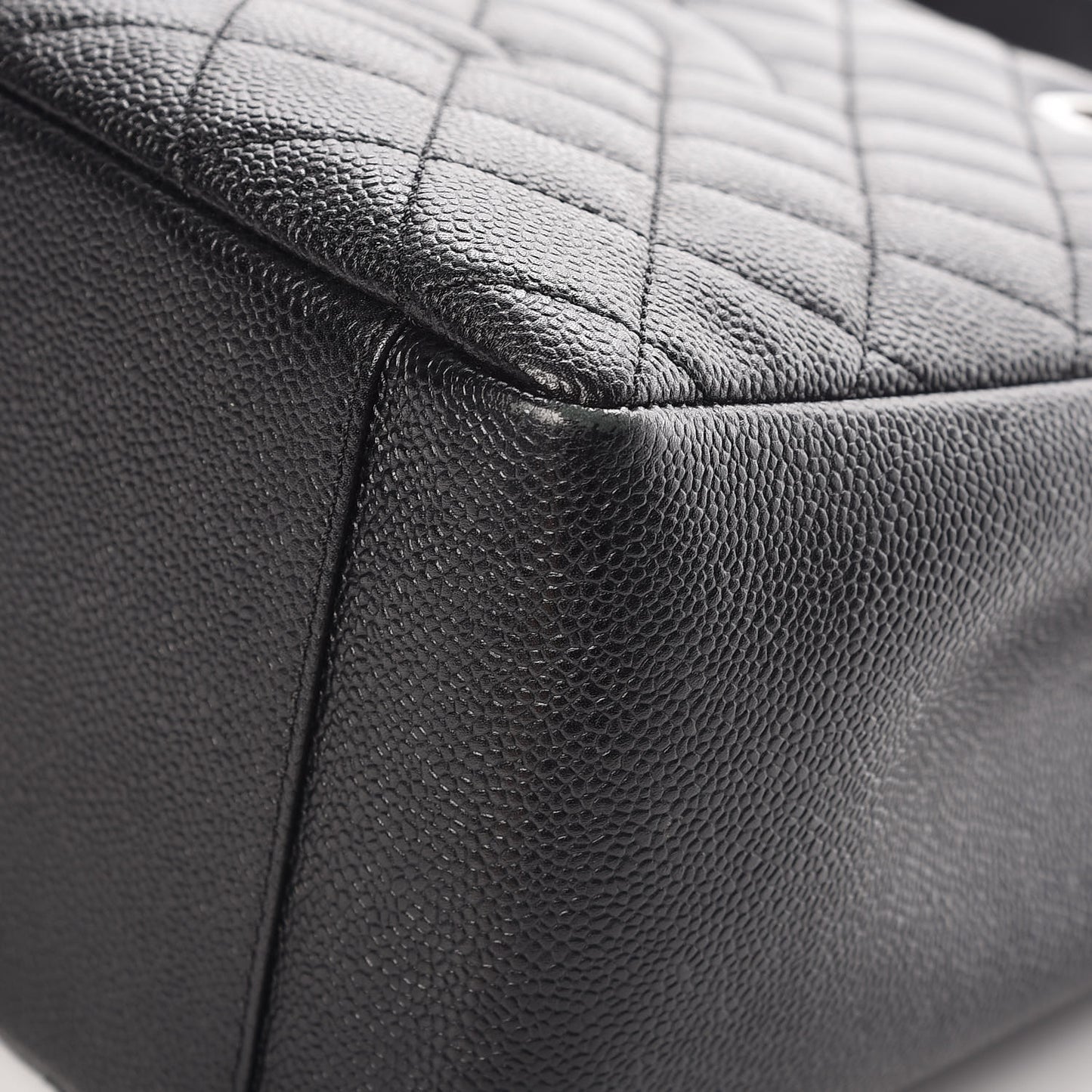 Caviar Quilted Grand Shopping Tote GST Black