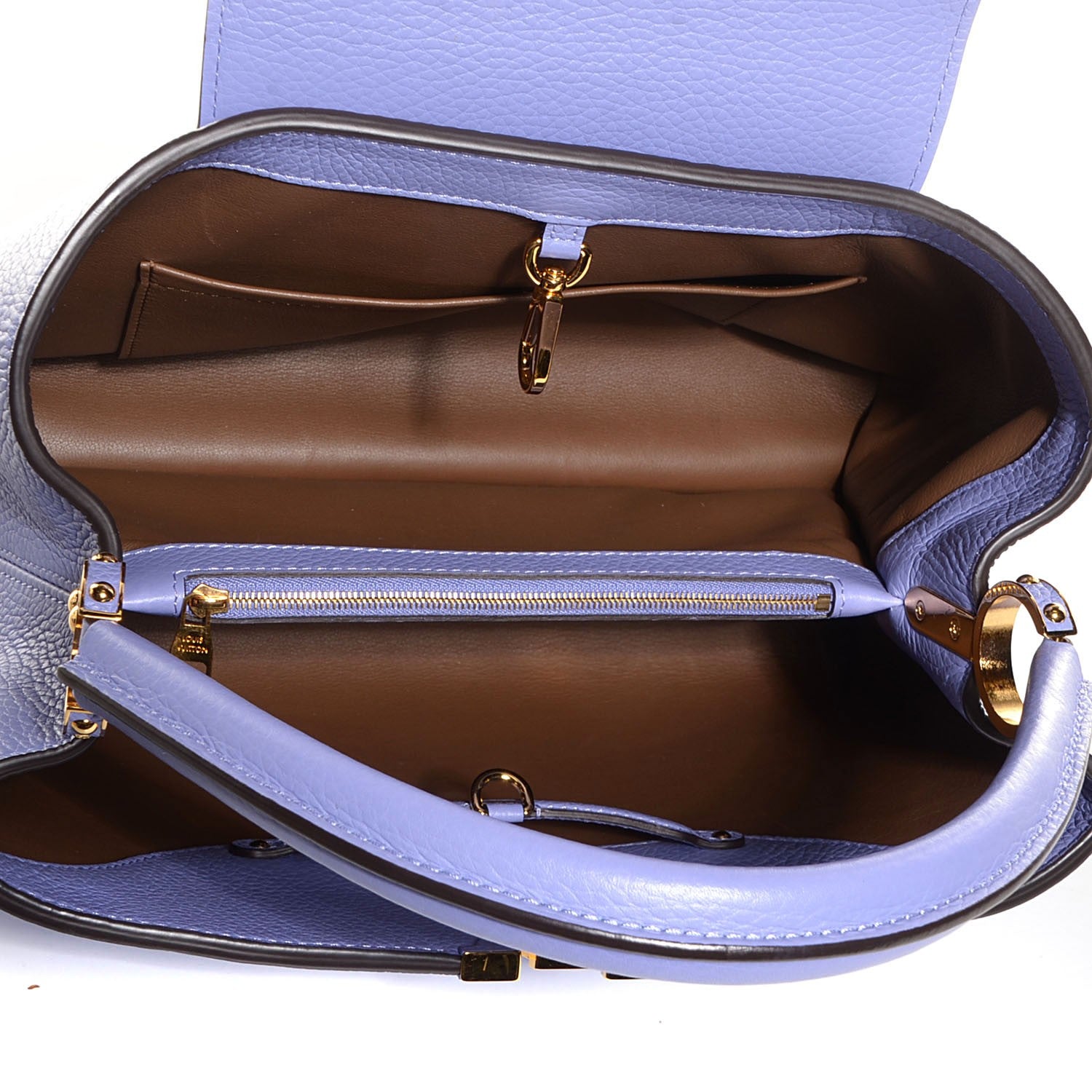 Louis Vuitton Taurillon Capucines MM Lilac 6 of 8