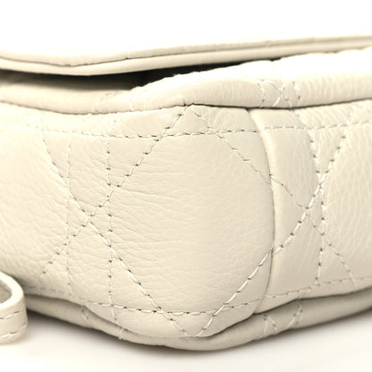 Christian Dior Supple Calfskin Cannage Caro Pouch with Chain Latte 10 of 11