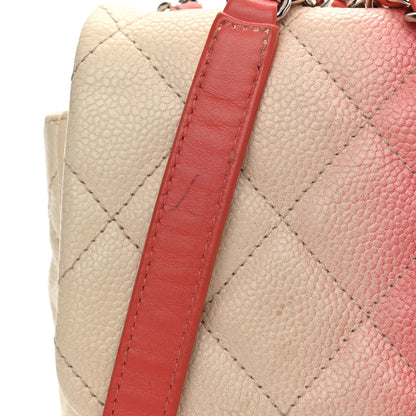 Chanel Caviar Quilted Ombre Medium Single Flap White Rose Pink 12 of 13