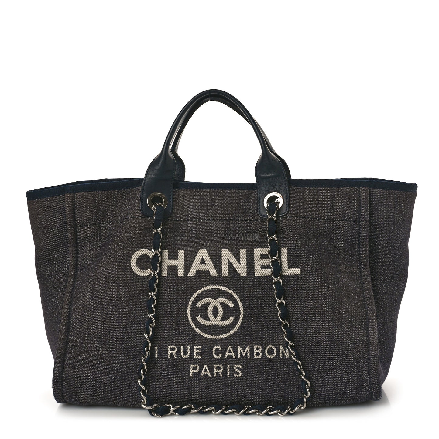Denim Medium Deauville Tote Dark Blue