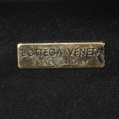 Bottega Veneta Satin Intreccio Evening Clutch Black 6 of 6
