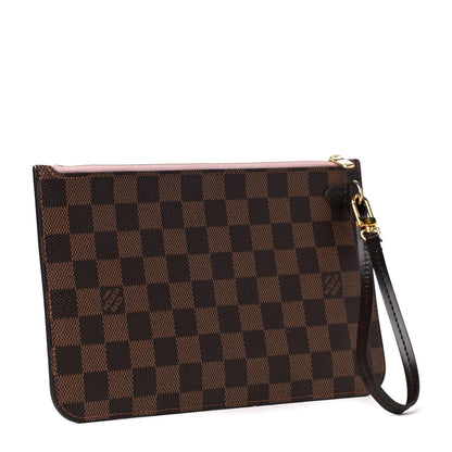 Louis Vuitton Damier Ebene Neverfull MM GM Pochette Rose Ballerine 2 of 4
