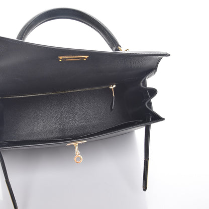 Hermes Epsom Kelly Sellier 28 Black 9 of 30