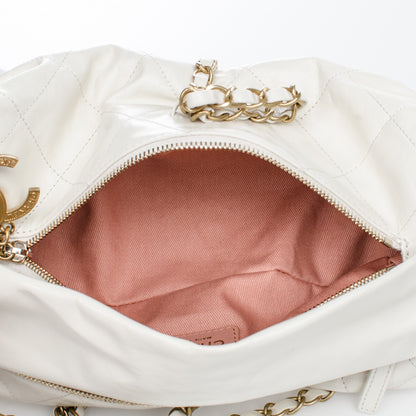 Chanel Calfskin Quilted Baluchon White 6 of 8