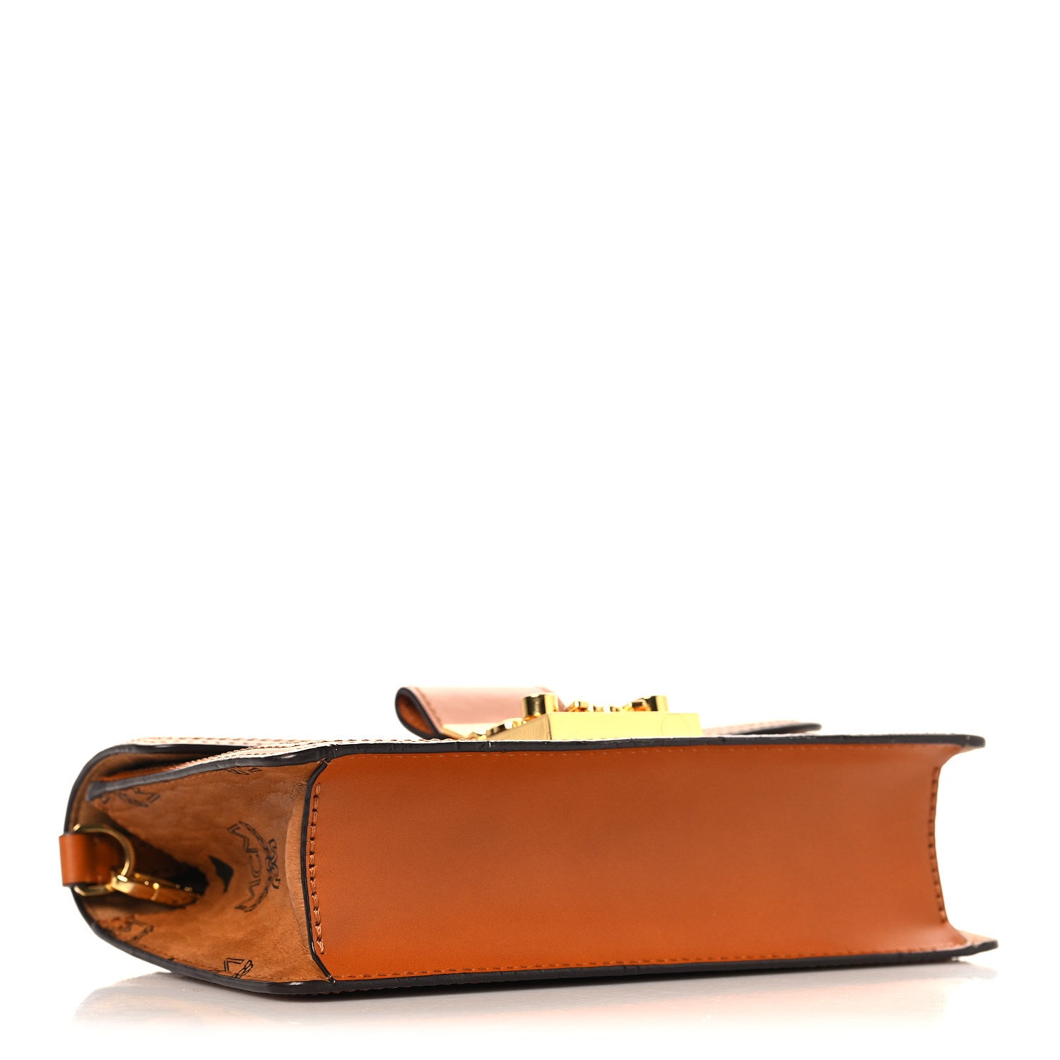 MCM Visetos Monogram Mini Tracy Crossbody Bag Cognac 4 of 9